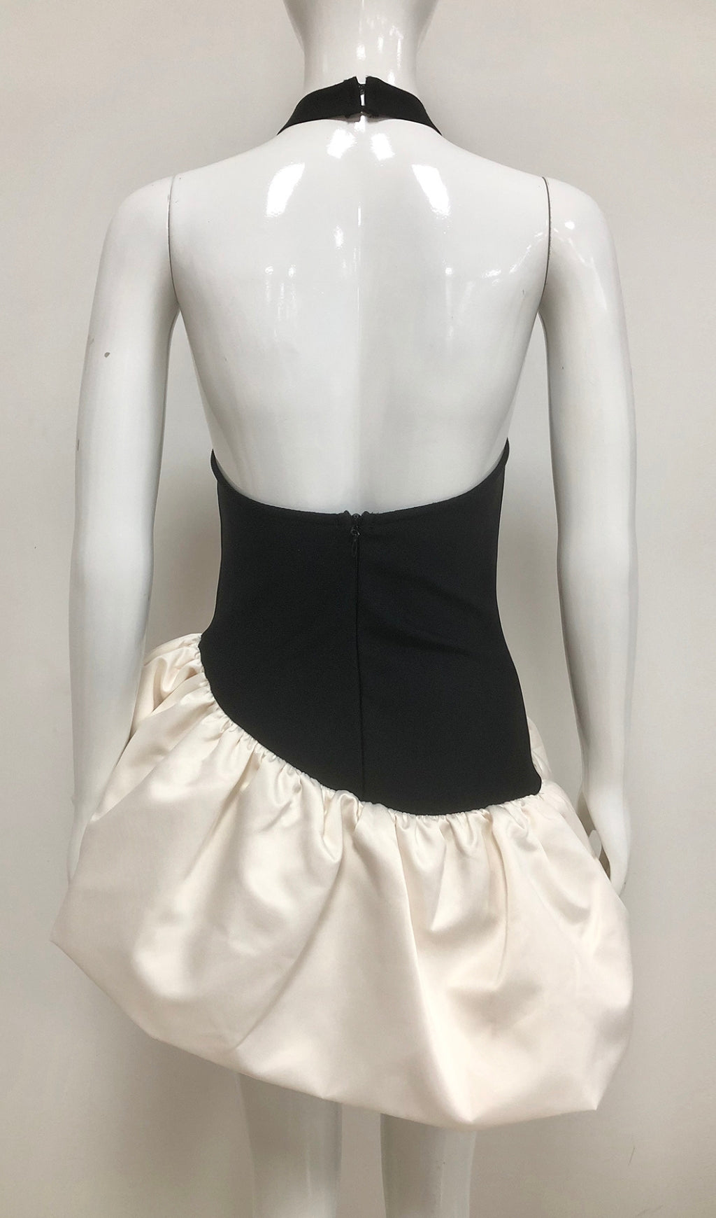 Dularee Black Halter Flower Mini Dress
