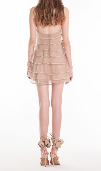 Ember Flower Ruffle Mini Dress