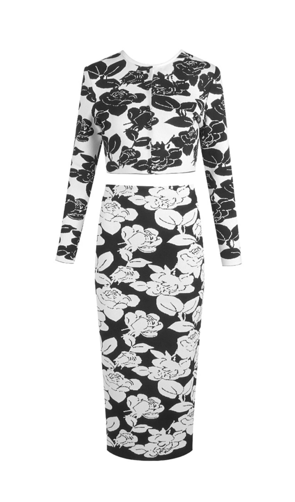 Emlyn Flower Bandage Two-Piece Set